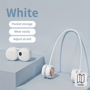 Portable Foldable Neck Fan – 5 Speed Cooling, Long Battery Life